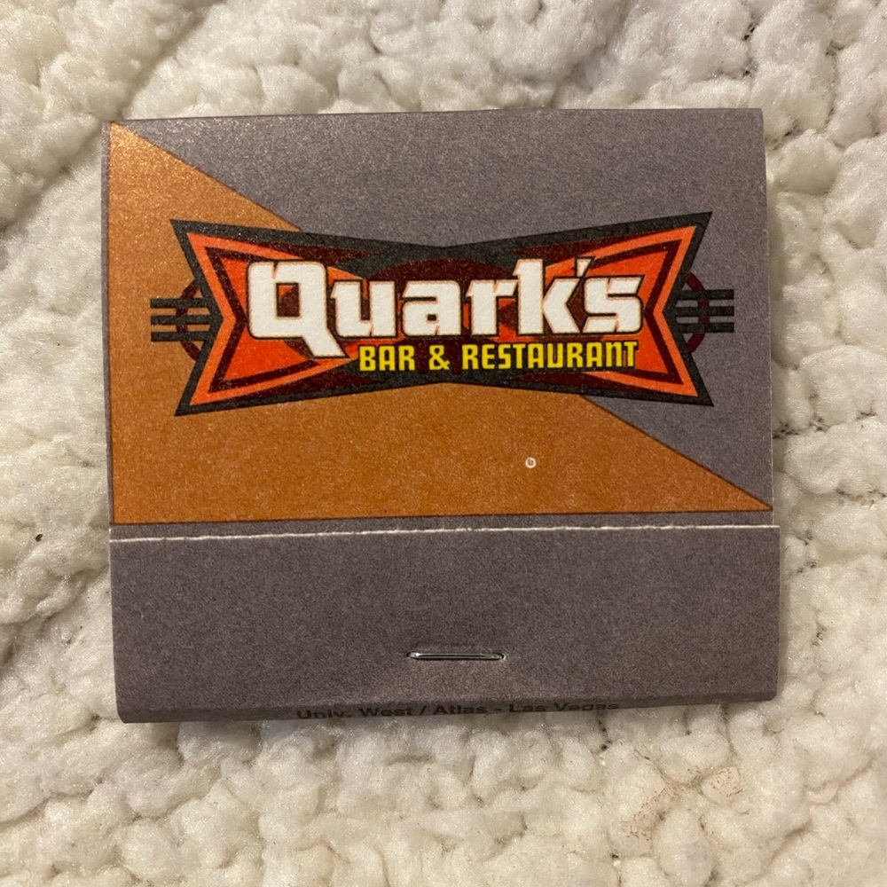 3/$20 Star Trek Quark’s Bar & Grill matchbook